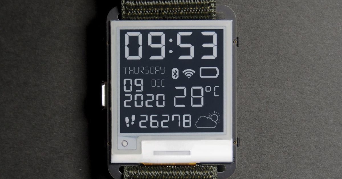 Hack your electronic paper smartwatch with this $ 50 open-source kit